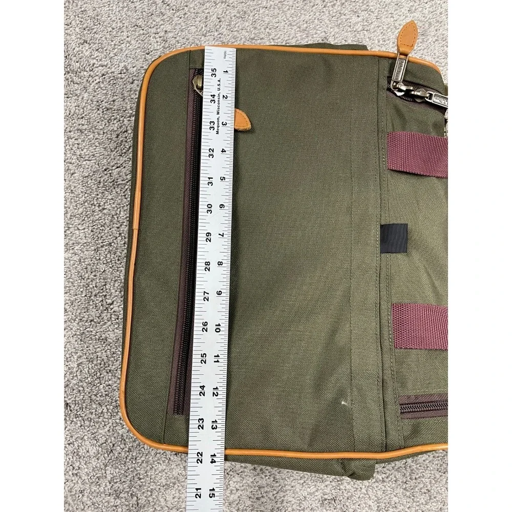 LL Bean Sportmans Accessory Bag Duffel Crossbody Canvas Leather Classic Travel